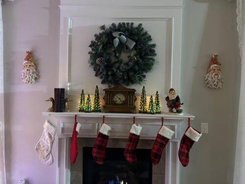 Click to view full screen Set of 3 Retro Hand-Painted Ceramic Trees with LED Lights photo review