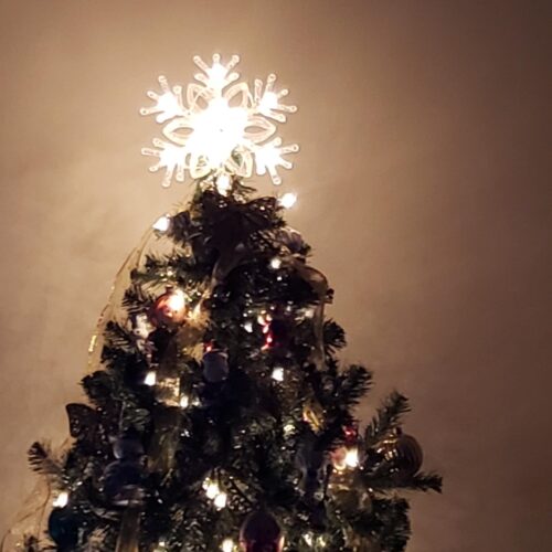 Silver Snowflake LED Tree Topper photo review