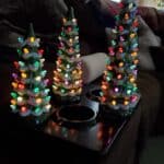 Set of 3 Retro Hand-Painted Ceramic Trees with LED Lights photo review