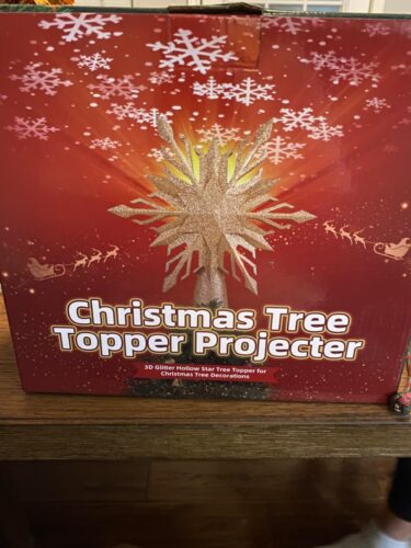 Silver LED Snowflake Star Tree Topper with 3D Rotating Lights photo review