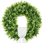 24 Inch Artificial Front Door Boxwood Wreath 